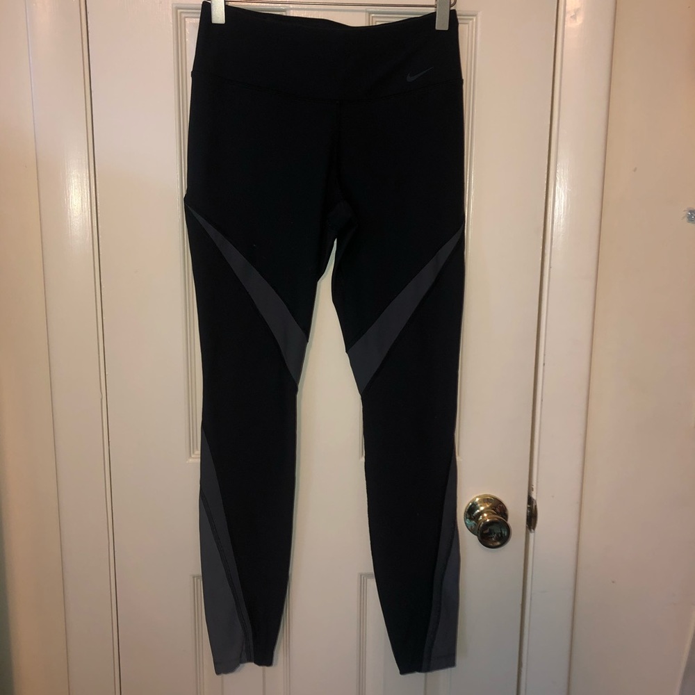 Nike Black and Gray Leggings